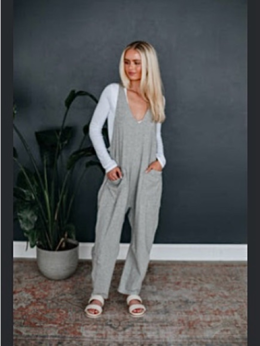 Light Gray Boutique Jumpsuit
